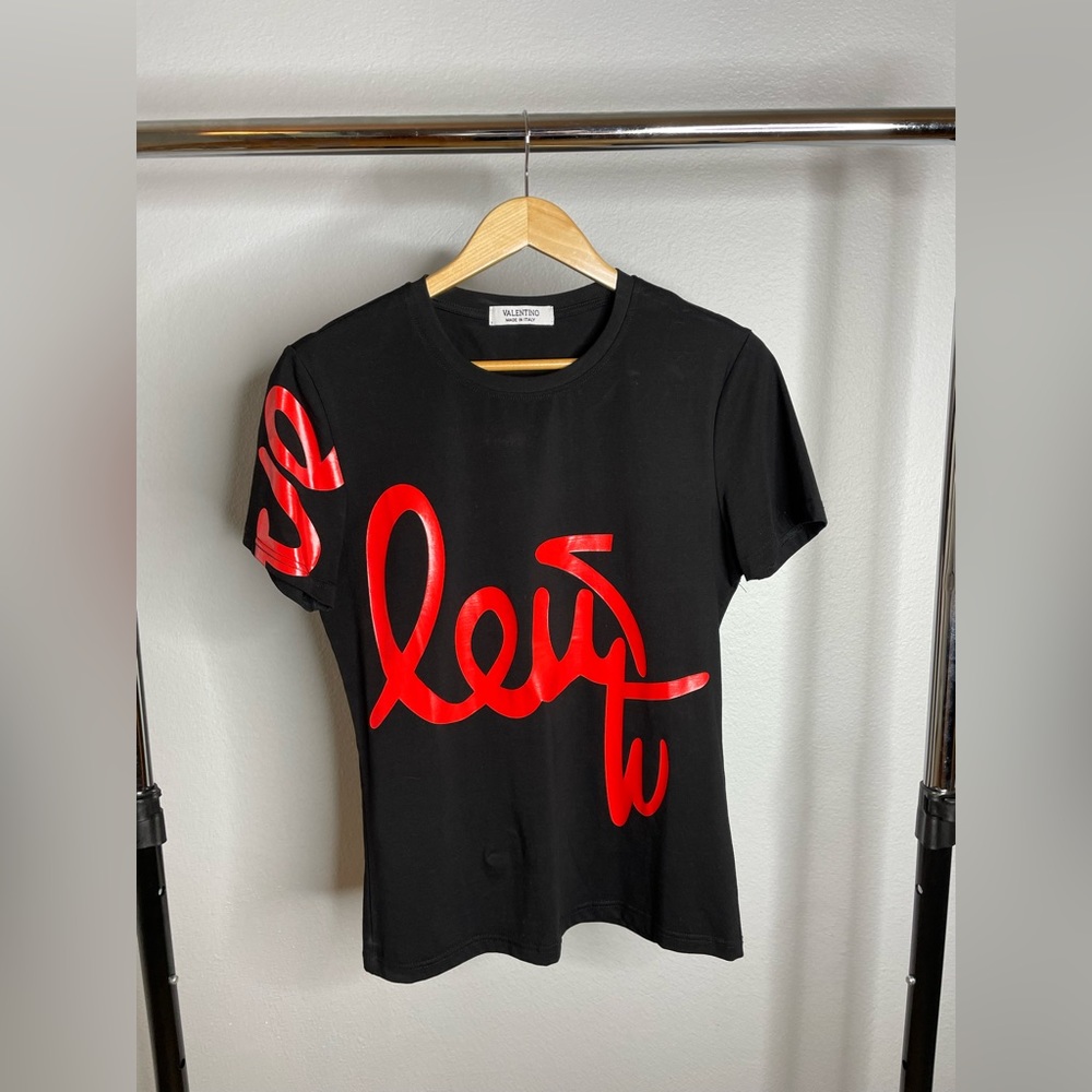 Valentino Men's Print Cursive T-Shirt